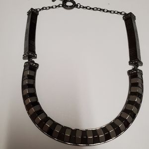 Charcoal metal grecian necklace